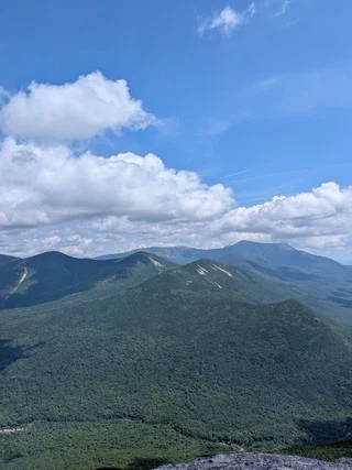 Looking out over the Katahdin range from the summit of Doubletop Mountain